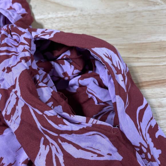 Free People NWT The Perfect Sundress Floral Midi Button Dress Size M Tie Back - Picture 7 of 12